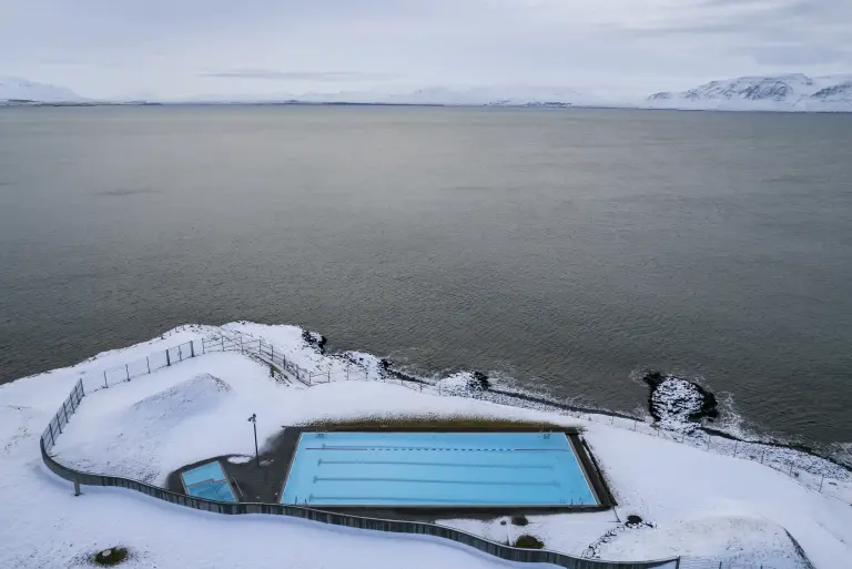 Hofsos Swimming Pool from above