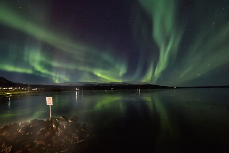 Northern Lights above the Laugarvatn Fontana