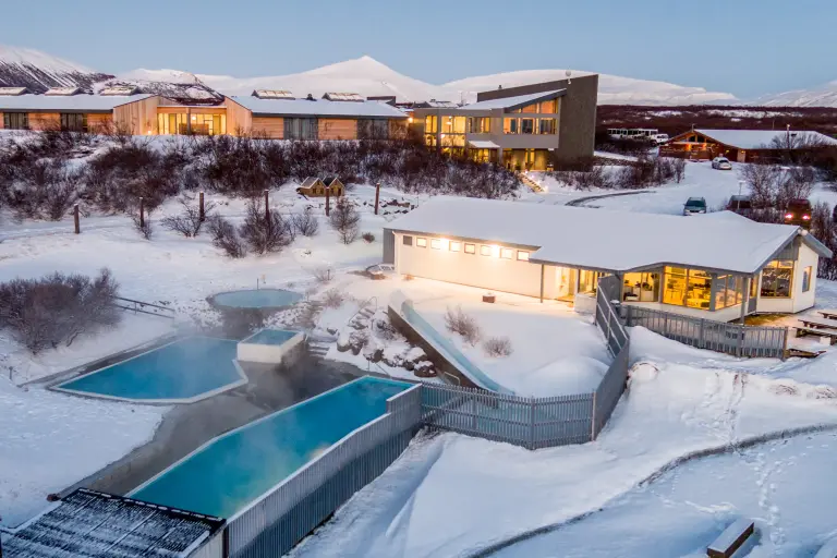 Husafell Hotel - Outdoor pools in winter