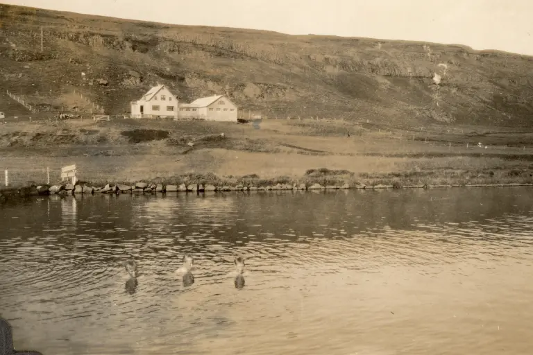 Old photo of Secret Lagoon