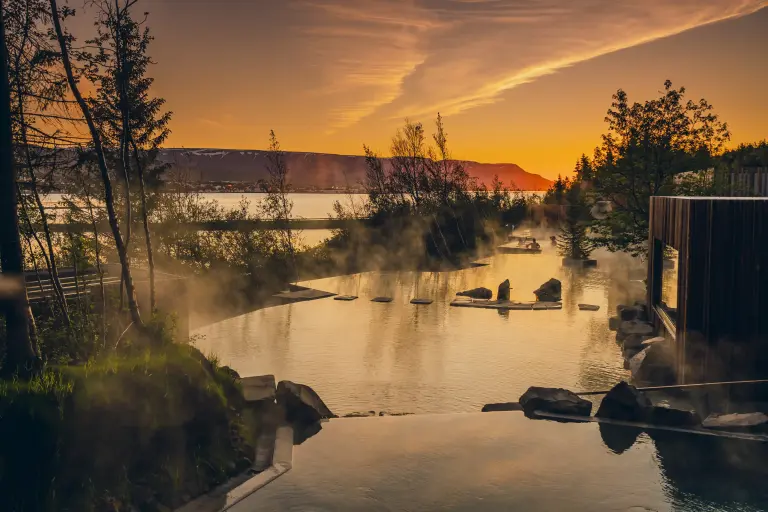 Forest Lagoon pools during an evening